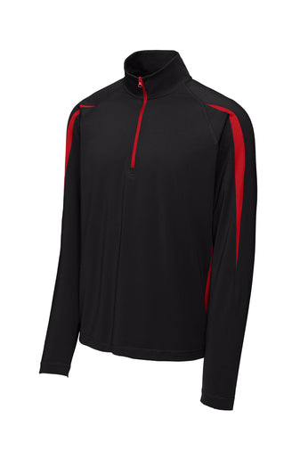 Sport-Tek® Sport-Wick® Stretch 1/2-Zip Colorblock Pullover