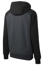 Sport-Tek® Raglan Colorblock Full-Zip Hooded Fleece Jacket w/ LOGO Left Chest