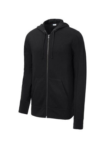 Sport-Tek ® PosiCharge ® Tri-Blend Wicking Fleece Full-Zip Hooded Jacke w/ LOGO Left Chest